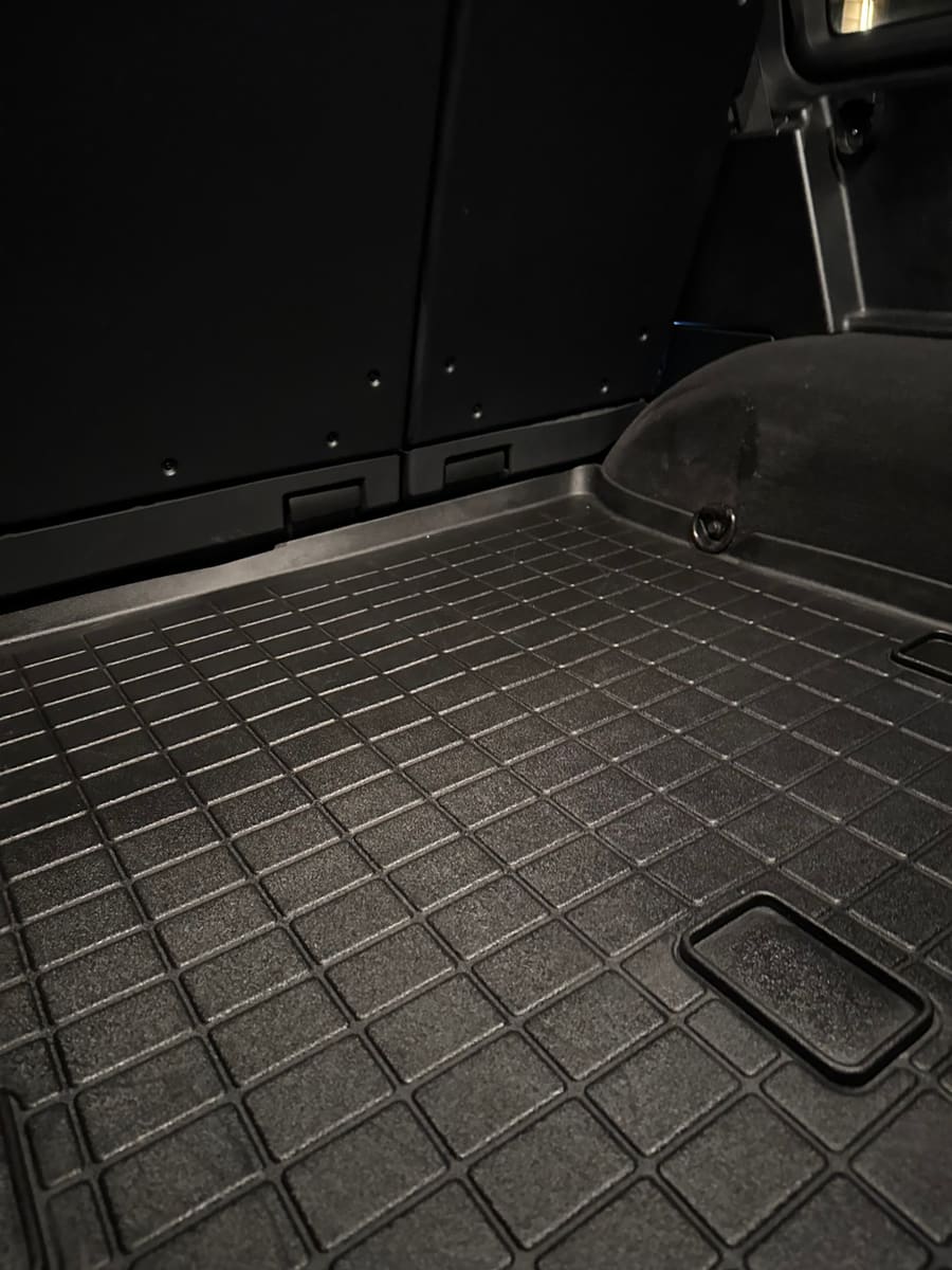 Wide view of cargo area after detailing, spotless finish